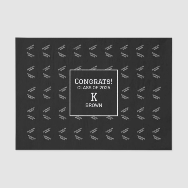 Papel personalizado personalizado de tecido preto  (Frente )