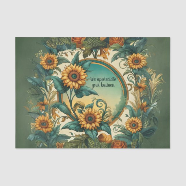 Papel personalizável de empacotamento de tecidos g (Frente )