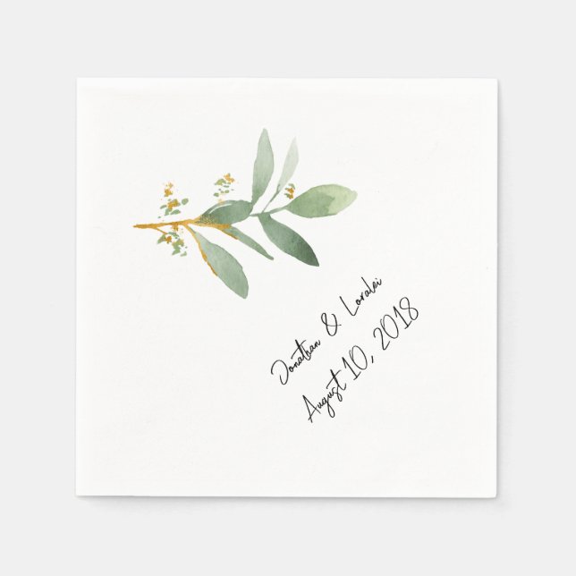 Papel Personalize seu guardanapo de casamento (Frente)