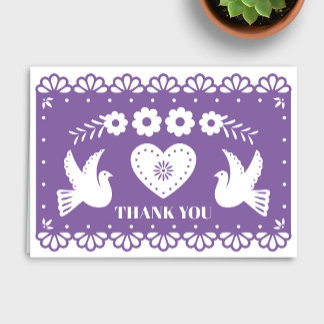 Papel Picado Cartões de agradecimentos