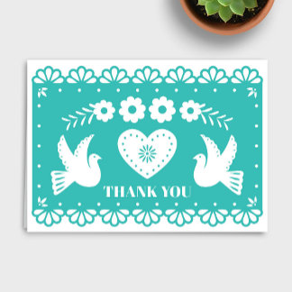 Papel Picado Cartões de agradecimentos