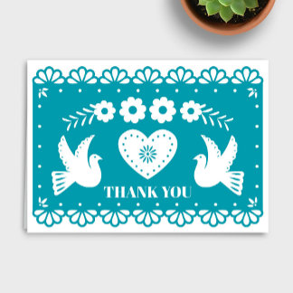Papel Picado Cartões de agradecimentos
