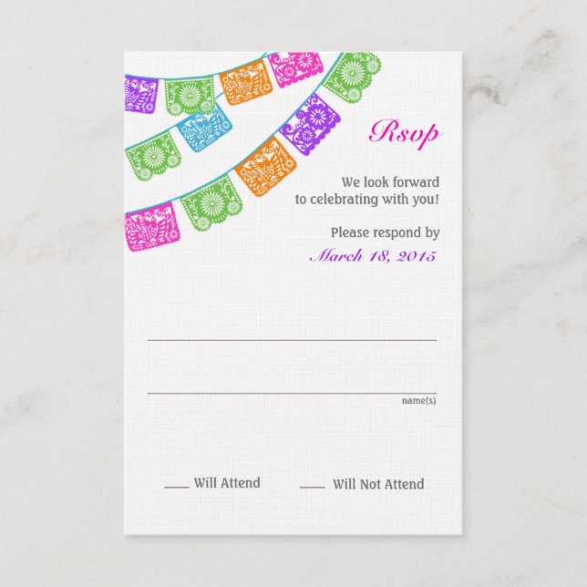 Papel Picado Rsvp Multicolor (Frente)