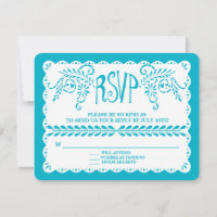 Papel Picado RSVP Piscina Azul Fiesta Banner