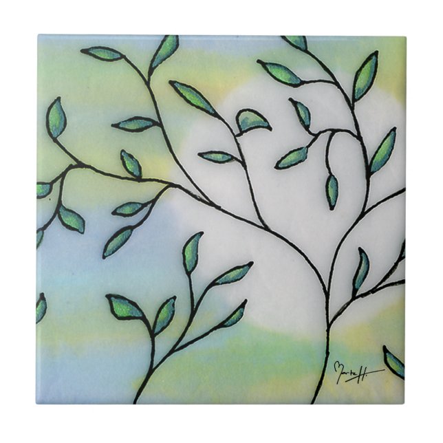 Papel pintado do Mulberry mergulhado com folhas (Frente)