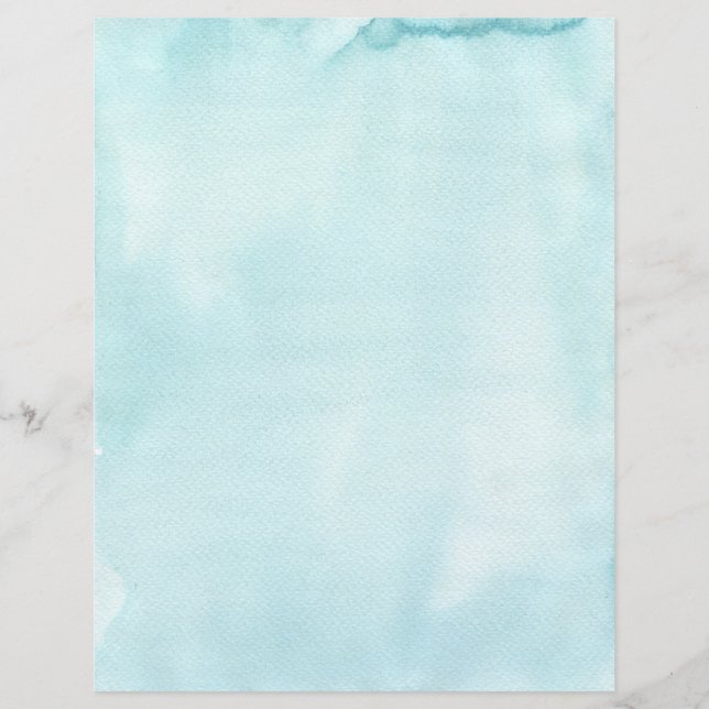 Papel Pintado por Aqua Blue Watercolor (Frente)