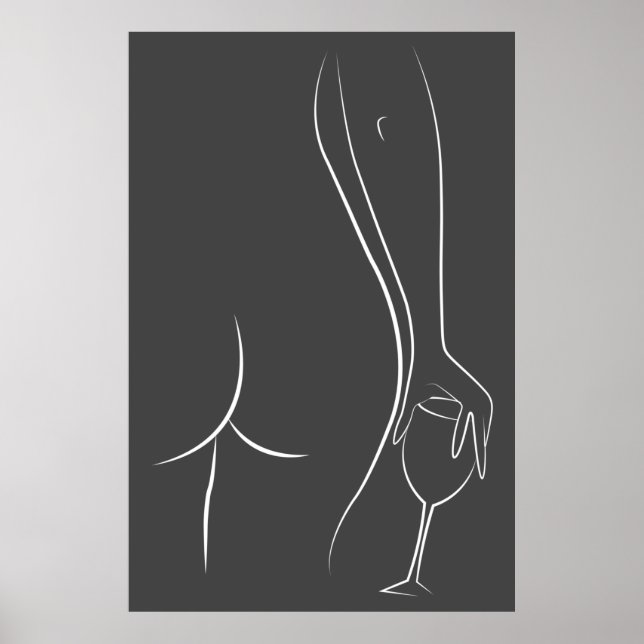 Papel Poster de Booty e Vinho (Matte) (Frente)
