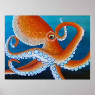 Papel Poster de pop de valor para Octopus de arte