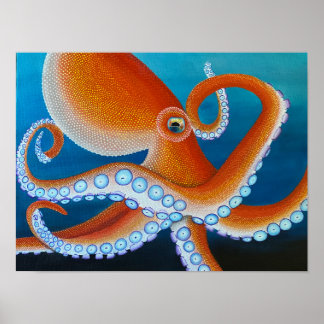 Papel Poster de pop de valor para Octopus de arte 