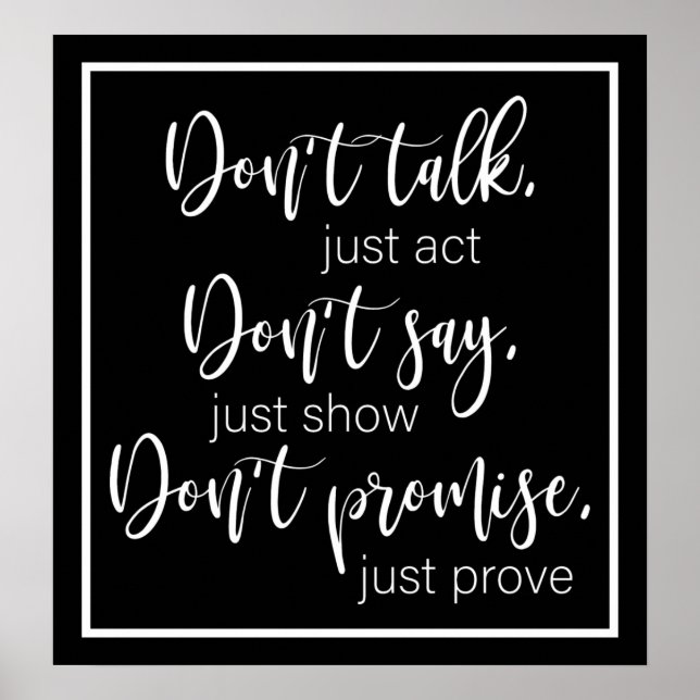 Papel Poster de Valor de Impressão Motivacional (M (Frente)