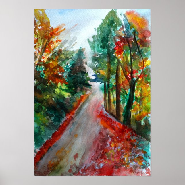 Papel Poster de Valor de Paisagem de outono (Matte (Frente)