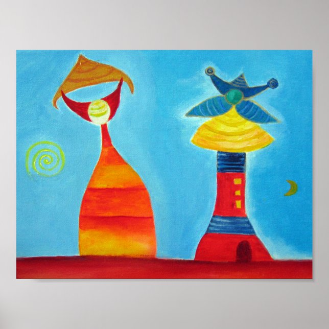 Papel Poster de Valor de Pintura de abstrato (Matt (Frente)