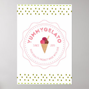 Papel Poster de Yummy Gelato 20x16 (Matte)