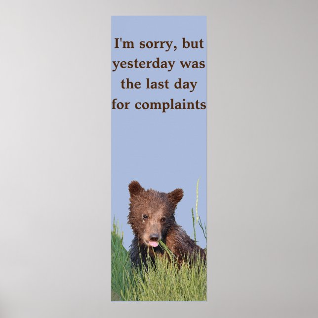 Papel Poster (Matte) 12x36 com cubo de urso pardo (Frente)
