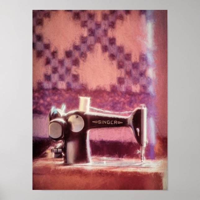 Papel Poster (Matte) de Valor da Máquina de Costur (Frente)