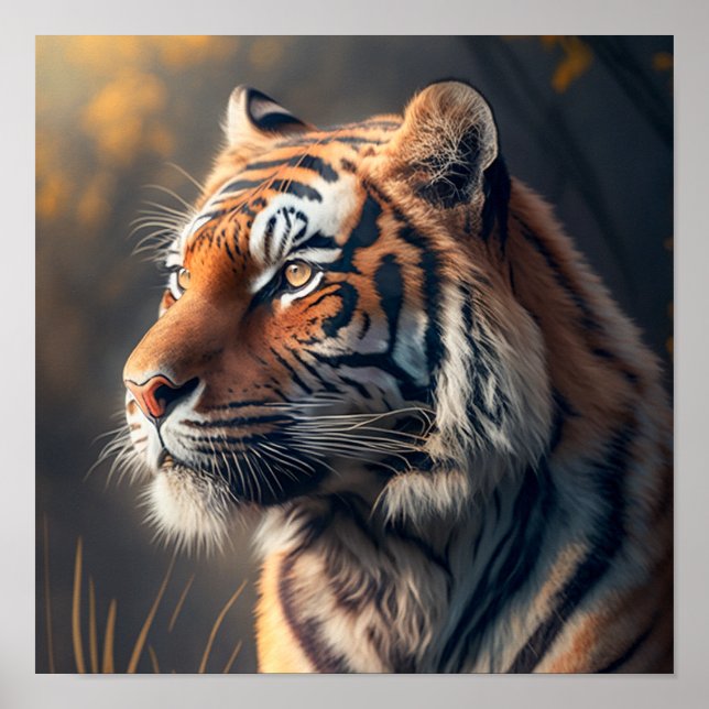 Papel Poster (Matte) De Valor Tiger Na Natureza 12 (Frente)