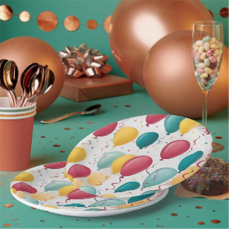 Papel prato de aniversário