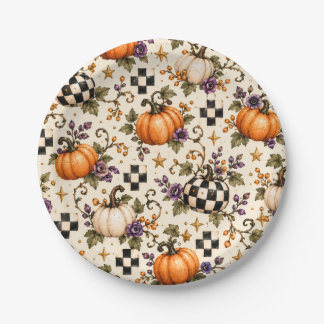 Papel Prato de Chá de Bebê de Halloween