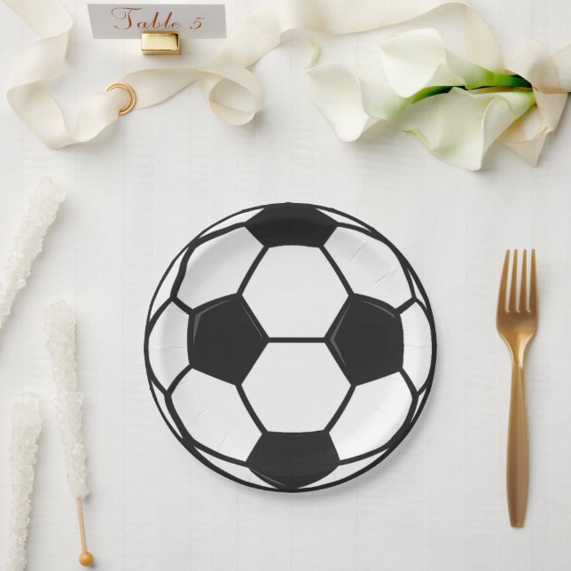 Papel Prato de festa de bola de futebol | Festa de anive (Casamento)