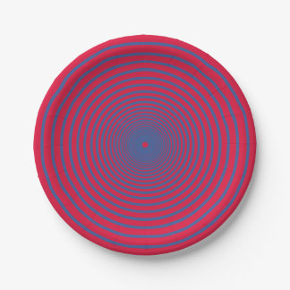 Papel Prato de festa espiral ousado – Personalizável