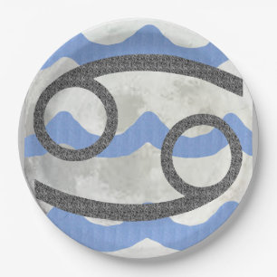 Papel Prato de jantar do signo de Câncer