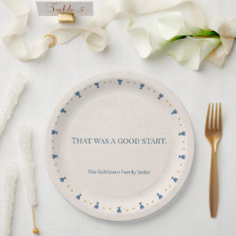 Papel Prato de jantar personalizado de 9" para o Seder d