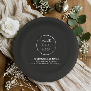 Papel Prato de Logo Preto, Marketing Empresarial Persona