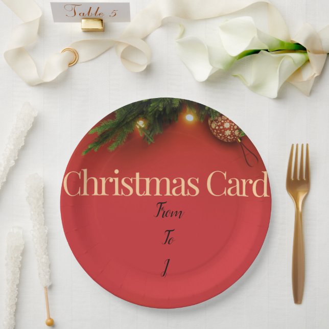 Papel Prato de Natal do Papai Noel Fofo – Presente Festi (Casamento)