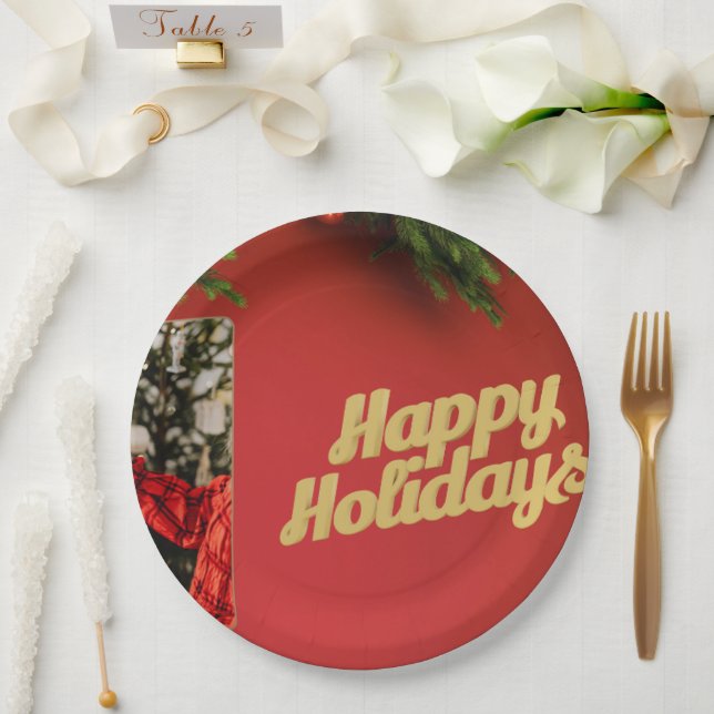 Papel Prato de Natal do Papai Noel Fofo – Presente Festi (Casamento)