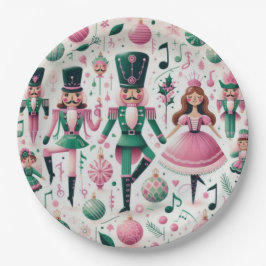 Papel Prato de Natal dos Quebra-Nozes