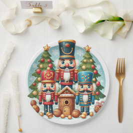 Papel Prato de Natal dos Quebra-Nozes