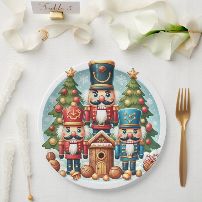 Papel Prato de Natal dos Quebra-Nozes (Casamento)