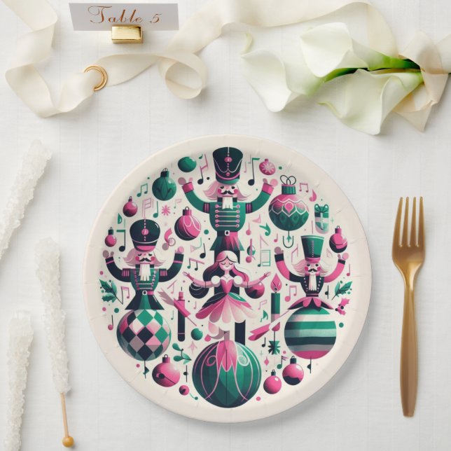 Papel Prato de Natal dos Quebra-Nozes (Casamento)