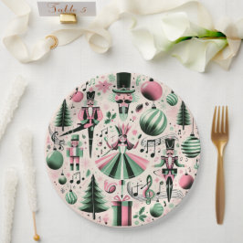 Papel Prato de Natal dos Quebra-Nozes