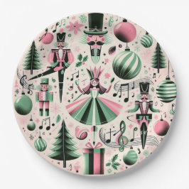 Papel Prato de Natal dos Quebra-Nozes