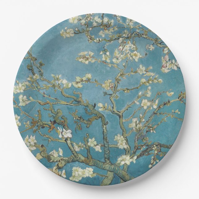 PAPEL PRATO DE PAPEL: VINVENT VAN GOGH: ALMOND BLOSSOMS (Frente)