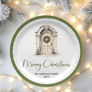 Papel Prato Personalizado com Roteiro de Natal Nórdico N