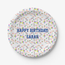Prato personalizado de aniversário feliz