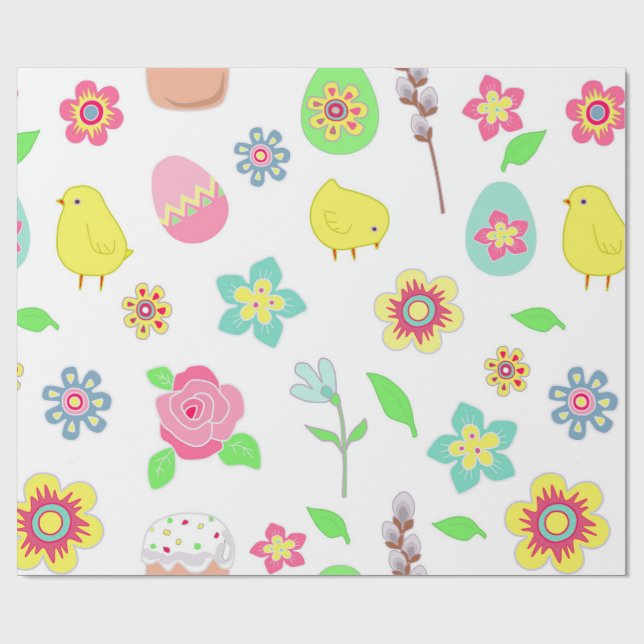 papel presente com motivos de Páscoas (Aberto)