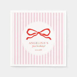 Papel Primeiro aniversário do bebê com guardanapo de fes
