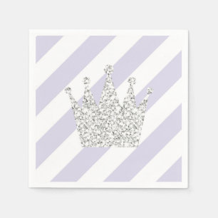 Papel Princesa roxa e de prata Coroa Guardanapo