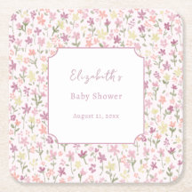 Bebe de Flores Rosa Simples Conjunto de Porta-Copo