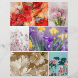 Papel recortado de álbum de flores sonhadoras