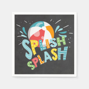Papel Respingo de Splish do aniversário dos guardanapo