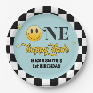 Papel Retrô Um Feliz Prato De Aniversário