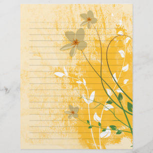 Papel revestido de design floral do ouro