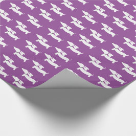 Papel roxo do papel de embrulho do cão do Wiener