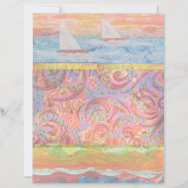 Papel Scrapbook Abstrato de veleiro