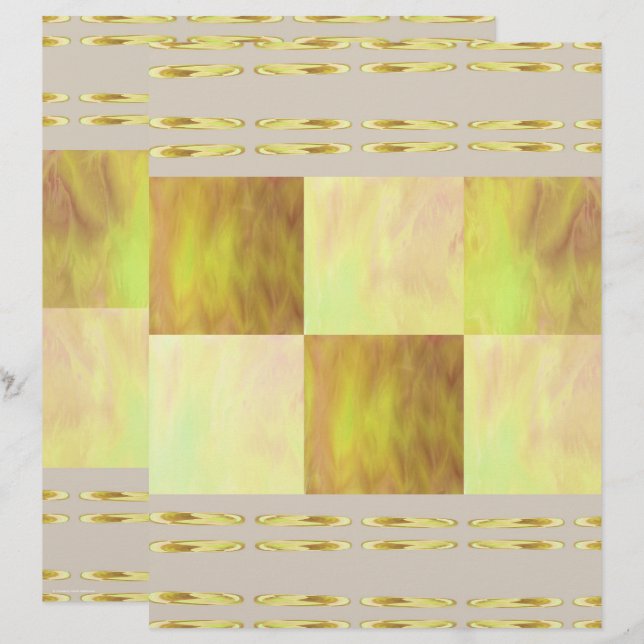 Papel Scrapbook Azulejos Céus Amarelos Página 2 La (Frente/Verso)