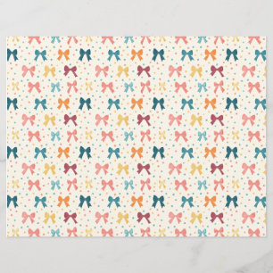 Papel Scrapbook Bolinhas de Padrão de Fita Coquett